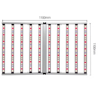 Lampu LED Strip Tumbuh Tanaman Spektrum Penuh UV IR Dua Saluran yang Dapat Diredupkan untuk Dalam Ruangan dengan Lm301b Lm301h LM281b