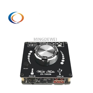 Placa amplificadora de Audio de doble canal BT 100 de 100W + 5,0 W, amplificador de sonido estéreo, amplificador de sonido, cine en casa, AUX, USB, <span class=keywords><strong>ZK</strong></span>-<span class=keywords><strong>1002M</strong></span> - Product Image 1