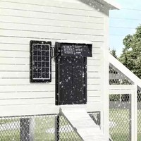 Porte de poulailler solaire à minuterie avec télécommande, grande taille, porte automatique pour poulets avec écran LCD