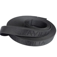 Sabuk Webbing Jacquard Nylon/Polypropylene Berkualitas Tinggi dengan Huruf Kustom Acme, Lebar 15-50mm, 50/100 Yard/gulung