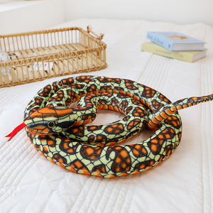 Delicati e simulativi serpente compagno quotidiano di peluche giocattoli delicati e adorabili per bambini decorazione della casa - Product Image 3