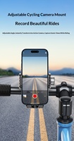 Support de téléphone portable antichoc pour tableau de bord de voiture, en ABS, avec poignée flexible et fixation par clip pour la navigation