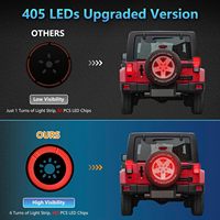 Feu stop arrière LED rouge pour roue de secours, modèle complet pour Jeep Wrangler JK/JKU 2007-2018