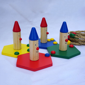 Jouet d'extérieur en <span class=keywords><strong>bois</strong></span> pour enfants, jeu <span class=keywords><strong>de</strong></span> jardin, <span class=keywords><strong>de</strong></span> cour, avec anneaux en <span class=keywords><strong>bois</strong></span> - Product Image 5