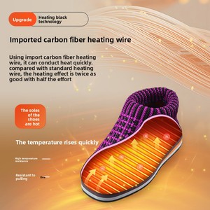 NUEVOS Zapatos de Lana con Calefacción Eléctrica USB KJ 2027 para Hombre y Mujer, con Almohadilla Térmica Recargable, Control Inteligente de Temperatura para el Hogar - Product Image 2