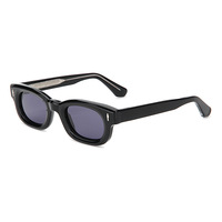 Lunettes de soleil ovales rétro de luxe avec rivets, monture en acétate écaille de tortue, verres polarisés TAC, protection UV400, unisexe adulte