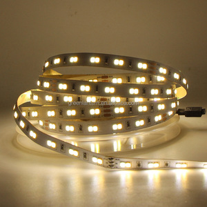 DC 24V 2835 SMD CCT Tunable <span class=keywords><strong>Blanc</strong></span> Chaud <span class=keywords><strong>Blanc</strong></span> <span class=keywords><strong>Froid</strong></span> Flexible <span class=keywords><strong>LED</strong></span> Bande Lumineuse 192 <span class=keywords><strong>LED</strong></span>/m IP20 Non-étanche 10mm Largeur PCB Bande - Product Image 4