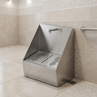 Produits d'hygiène, qualité durable, lavabo pour le lavage des pieds en acier inoxydable 304 finition satinée, station simple