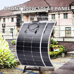 แผงโซลาร์เซลล์แบบยืดหยุ่นสีดำ 100W ประสิทธิภาพ 23.7% สำหรับรถบ้าน บ้านเรือ สวน ระเบียง ขายส่ง Zxzx-S100M Mon - Product Image 2