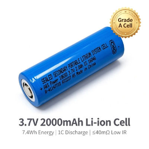 แบตเตอรี่ลิเธียมไอออนทรงกระบอก 3.7V 2000mAh เกรด A แบบปิดผนึก ชาร์จซ้ำได้ รุ่น 16046 1C ปล่อยประจุแบบ Low IR สำหรับอุปกรณ์อิเล็กทรอนิกส์ - Product Image 1