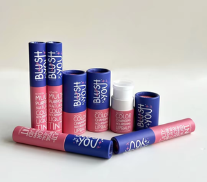 Biodegradable Lip Balm <b>Paper</b> Packaging Twist up 50gDeodorant Container with Lid Customize Design Kraft Body <b>Butter</b> <b>Paper</b> Tube - Product Image 5
