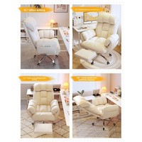 Chaise de bureau et de maison moderne et confortable, dossier inclinable pour ordinateur, design de canapé paresseux, chaise relaxante