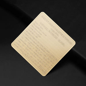 بطاقات أعمال معدنية فريدة بتصميم منقوش وتشطيب غير لامع بأسعار الجملة - Product Image 2