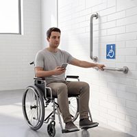 Barre d'appui murale robuste en acier inoxydable 304 pour salle de bain, support de sécurité pour personnes handicapées, personnes âgées, hôpitaux et toilettes