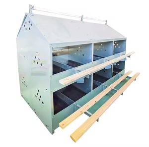 Nid à poules double face à 24 compartiments en acier inoxydable, à roulettes, pour la ponte automatique des poules, cage de ponte pour élevage avicole - Product Image 6