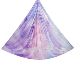 SANFAN Hamaca de yoga aérea personalizada Seda duradera con correa de extensión, Mosquetón de seda columpio aéreo <span class=keywords><strong>para</strong></span> el hogar - Product Image 1
