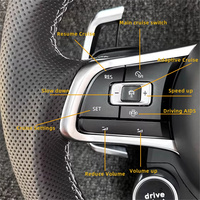 Pour Volkswagen VW Accessoires Volant en Cuir Intégral pour Polo Golf 6 GTD Jetta Tiguan Passat B7 B8 GTI GTI R GTD Golf7 Mk7