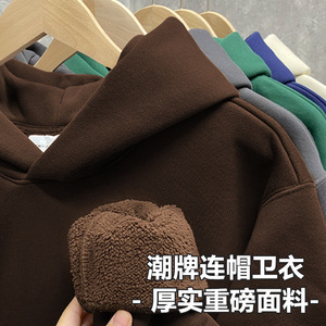 เสื้อสเวตเชิ้ตมีฮู้ดบุขนแกะสำหรับผู้หญิง ทรงหลวมหนาพิเศษสำหรับฤดูหนาว ดีไซน์ป้องกันการเกิดขุย - Product Image 2