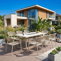 Barbecue de table moderne Meiqi en métal durable avec plateau de cuisson, ensemble de table et chaises pour extérieur, patio, jardin, cour