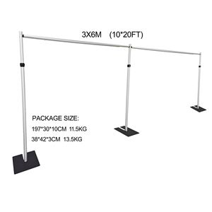 Support de toile de fond pour mur floral, structure tubulaire à double barre transversale, 10 pieds x 20 pieds, pour décorations de mariage, de fêtes et d'événements - Product Image 5