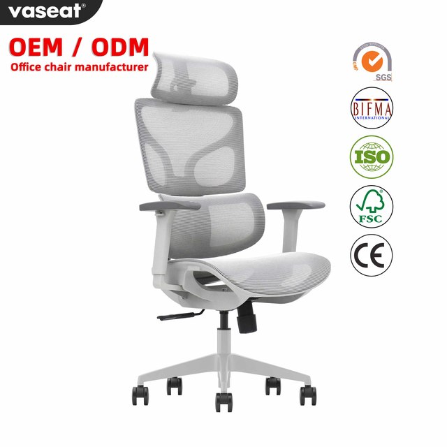 Modern Ergonomic Adjustable Foldable Nylon Office Chair with Lumbar Support Orthopedic Medical Design for Executive Computer Use
