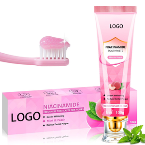Nhãn hiệu riêng Niacinamide làm trắng kem đánh răng với lâu dài hơi thở tươi sâu làm sạch răng nhạy cảm chăm sóc Đào Hương thơm - Product Image 1