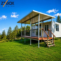 ZYBOX Hillside Canopy Maison conteneur moderne extensible Villa modulaire préfabriquée pour la Scandinavie Norvège Suède Finlande Unité