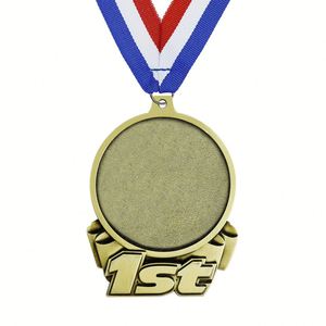 Medalla Conmemorativa de Aleación de Zinc Duradera para Eventos Deportivos, Competiciones de Fútbol, 123er Lugar, Grabada con Láser, para Colgar en la Escuela - Product Image 2