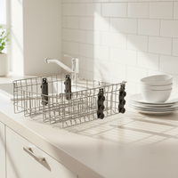 Grille de lave-vaisselle universelle en acier inoxydable, 24x24 pouces, motif maillé personnalisé pour cuisines domestiques et usage commercial