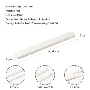 Glissières de tiroir à panier extractible DIY, glissières de remplacement pour tiroir, guide de rail, barre de panier, blanc - Product Image 3