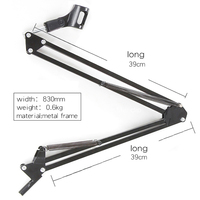 Support de microphone de diffusion de bureau à bras articulé flexible et robuste Rayyu (NB-35 en métal) pour studio