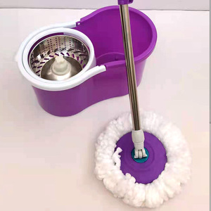 Serpillère rotative à 360 degrés avec seau, ensemble de serpillères rondes en microfibre <span class=keywords><strong>pour</strong></span> le nettoyage des sols, <span class=keywords><strong>pour</strong></span> usage domestique et commercial - Product Image 1
