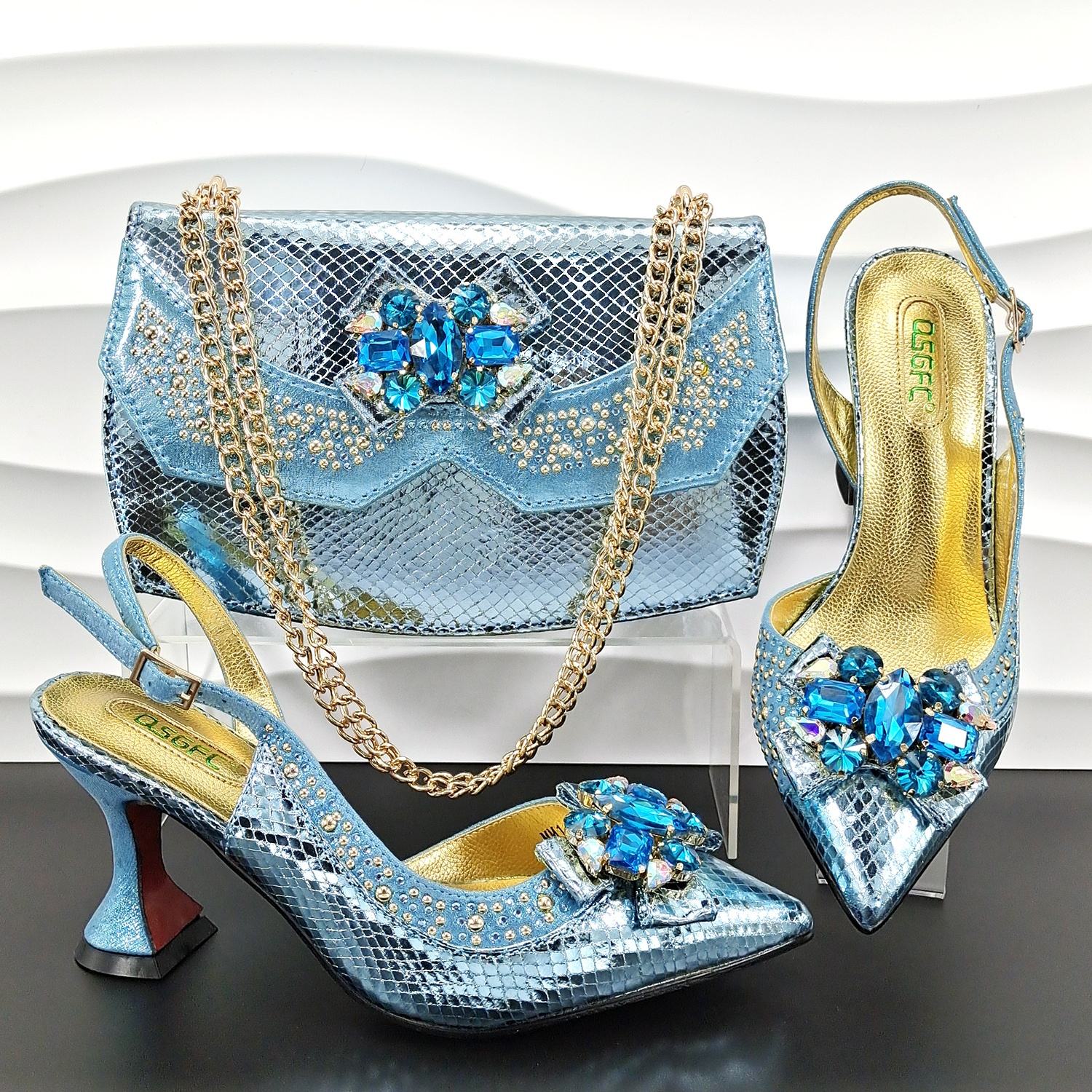 High Heels Matching Sandals And Purse Set Wholesale Wholesale