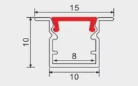 Lumière linéaire LED en alliage d'aluminium encastrée avec surface anodisée et couvercle en PC Garantie de 5 ans