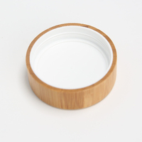 Juego de Frascos Cosméticos Vacíos de Vidrio Esmerilado Ecológicos, Personalizables al por Mayor, con Tapa de Bambú y Cierre de Rosca, con Logotipo Personalizado para el Cuidado de la Piel