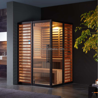 Sauna portable d'intérieur pour le bien-être, le yoga et l'entraînement, cabine de sauna infrarouge lointain pour la maison avec lumière chromothérapeutique