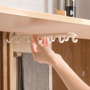 Kitchen Wall Mounted Storage Rack with Upside Down <b>Hook</b> Household Hanging <b>Hooks</b> for Efficient Wall Organization - Product Image 1