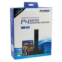 DOBE Support de refroidissement vertical multifonction avec double chargeur USB pour P S4/P4 Slim/P4 Pro Console TP4-882