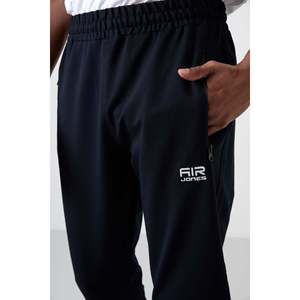 Pantalones Deportivos Air Jones Rory para Hombre en Azul Marino - Pantalones de Chándal Cómodos de Mezcla de Algodón para Uso Casual y Deportivo - Product Image 3