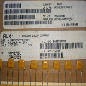 Multilayer ceramic capacitor SR755C225K SR755 MLCC 225 C5K 50VDC 2.2UF 2200nF 10% X7R 5.08 mm <strong>SKYCAPS</strong> - Product Image 2