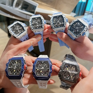 RM High-Quality Power Reserve Sapphire Hip-Hop Sports Diving Watch, Durable Fiber Case, <b>Automatic</b> Self-Winding , Rubber Strap - Product Image 4