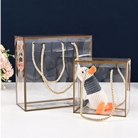 Boîtes cadeaux transparentes en PVC portables pour biscuits et bonbons, boîte d'emballage transparente avec poignée