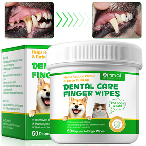 Salviette per le dita per la cura dei denti con etichetta privata per cani e gatti rimuove le macchie dei denti salviette per animali domestici usa e getta per la pulizia delicata e la cura delle gengive - Product Image 2