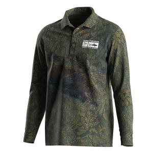 เสื้อโปโลตกปลาสำหรับผู้ชาย ผ้าระบายอากาศ ดูดซับความชื้น ป้องกันกลิ่น เหมาะสำหรับนักตกปลาที่รักการตกปลา - Product Image 1