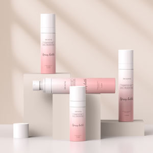 Flacon pulvérisateur en plastique <span class=keywords><strong>blanc</strong></span> rose dégradé personnalisé 60ml 70ml 100ml 120ml flacon pulvérisateur en plastique portable pour voyage - Product Image 1