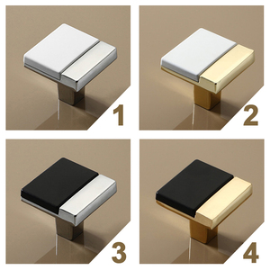 Maniglia per Mobili in Lega di Zinco Bicolore Stile Lusso Argento Oro Nero - Product Image 4