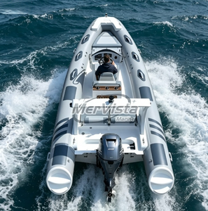 Bateau pneumatique rigide CE 12 places en tissu Hypalon avec coque en fibre de verre pour l'aviron - Product Image 1
