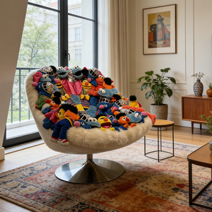 Sillón Giratorio Redondo con Personajes <span class=keywords><strong>de</strong></span> Dibujos Animados, Decoración para Habitación Infantil, Asiento <span class=keywords><strong>de</strong></span> Peluche, Idea <span class=keywords><strong>de</strong></span> Regalo <span class=keywords><strong>de</strong></span> Cumpleaños para Guardería - Product Image 4