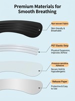 Bandes nasales multicolores en tissu pour respirer facilement et améliorer le sommeil – Vente en gros, marque privée, logo personnalisé, OEM, en vrac
