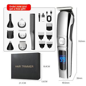 Cortadora y Recortadora de Pelo Eléctrica Multifunción Ufree de Acero Inoxidable, Impermeable, con Pantalla Digital, Set Inteligente para el Hogar - Product Image 1